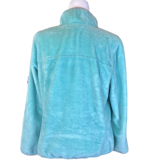 🌷Free‎ Country Mint Green with Gray Trim Pullover Fleece Women's Size L - Picture 2 of 11